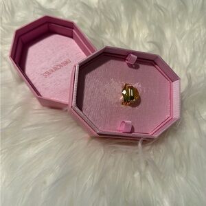 Dior Gold Yellow Stone Rings connect as one in Pink Presentation Box